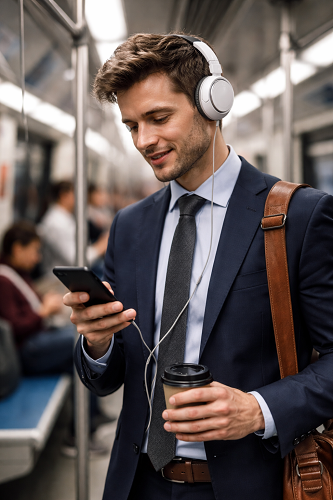 Audible audiobook during commute