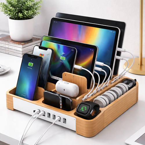 charging station home organization