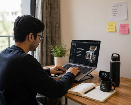Portable work from home setup